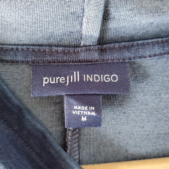 Pure Jill Indigo Wrap Cardigan Size M - Picture 9 of 11